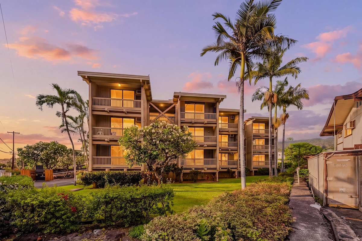 Warm Golden Hour Lights Illuminating Your Vacation Haven