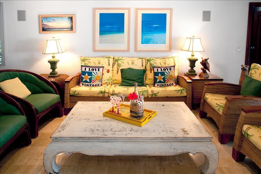 Baie Longue Beach House Living Detail