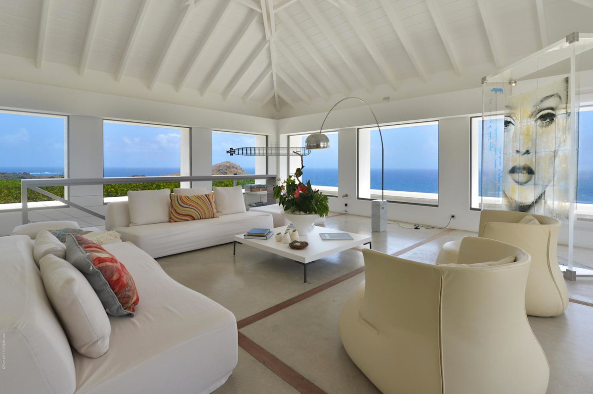 Luxury Villa Good News in Petit Cul de Sac, St. Barths - Bright living room with sea views
