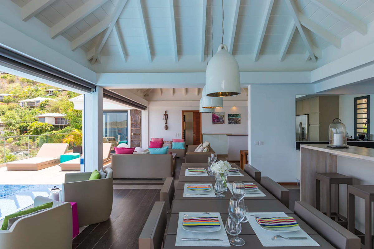 ideal st barth villas upside dining
