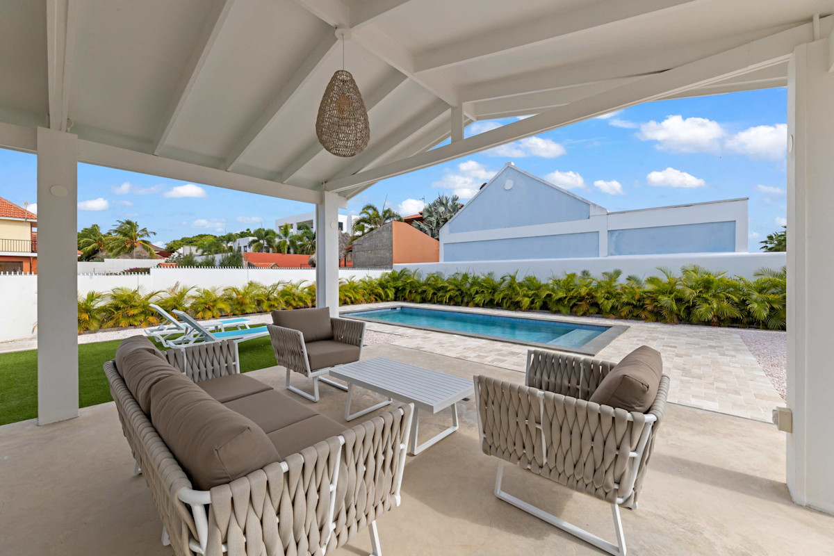lounge area by pool