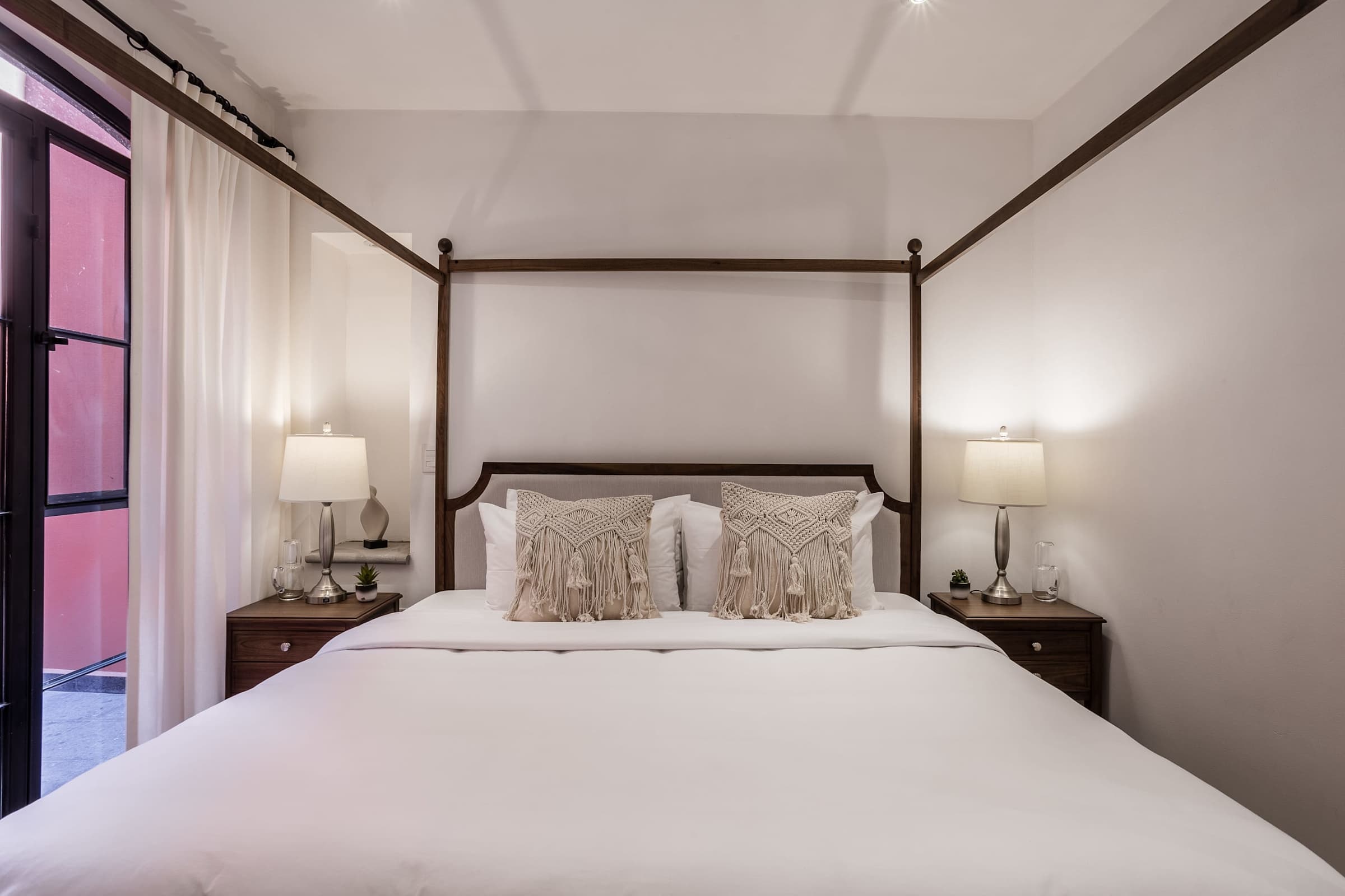 Bedroom with king bed and patio