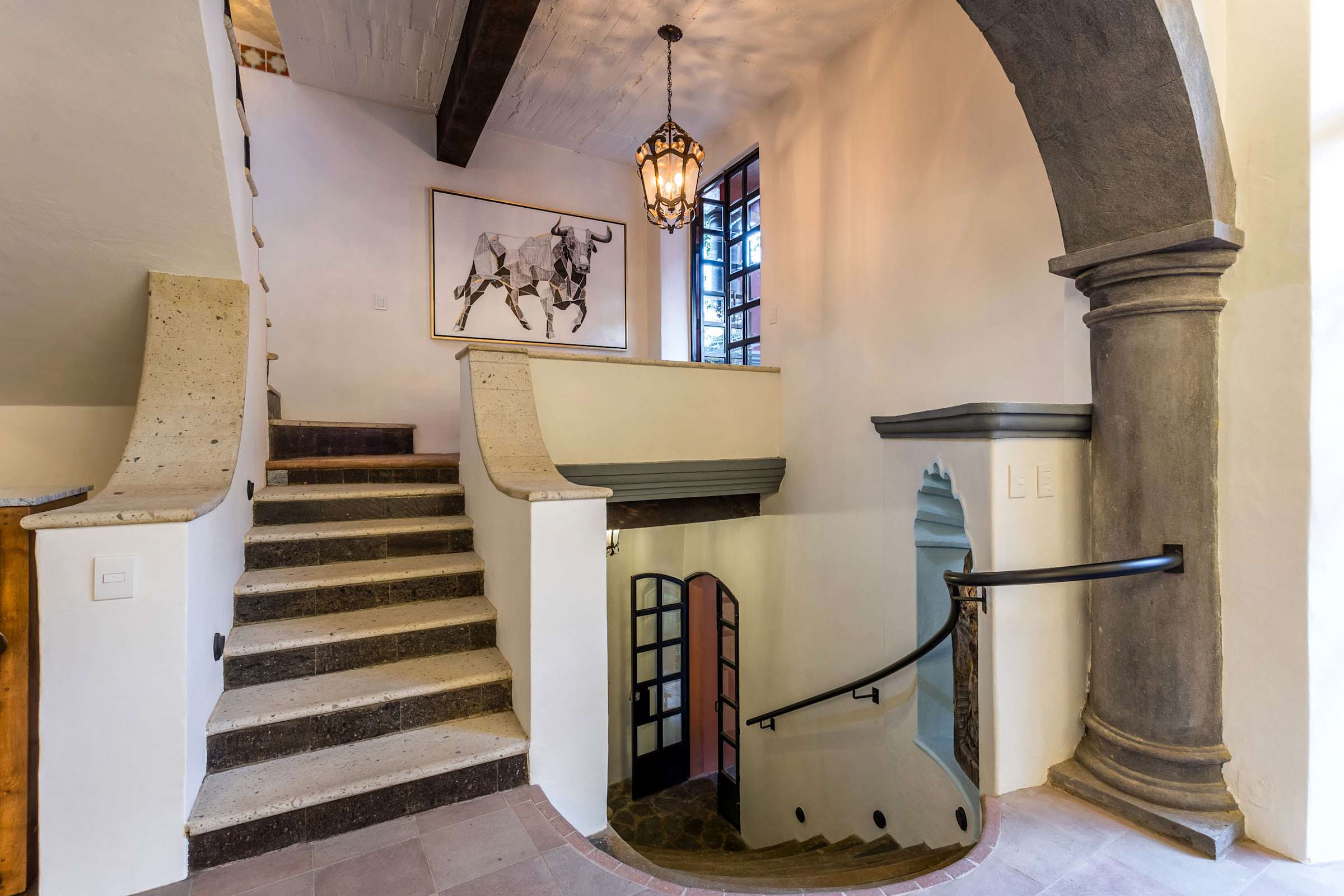 Stairway in living room