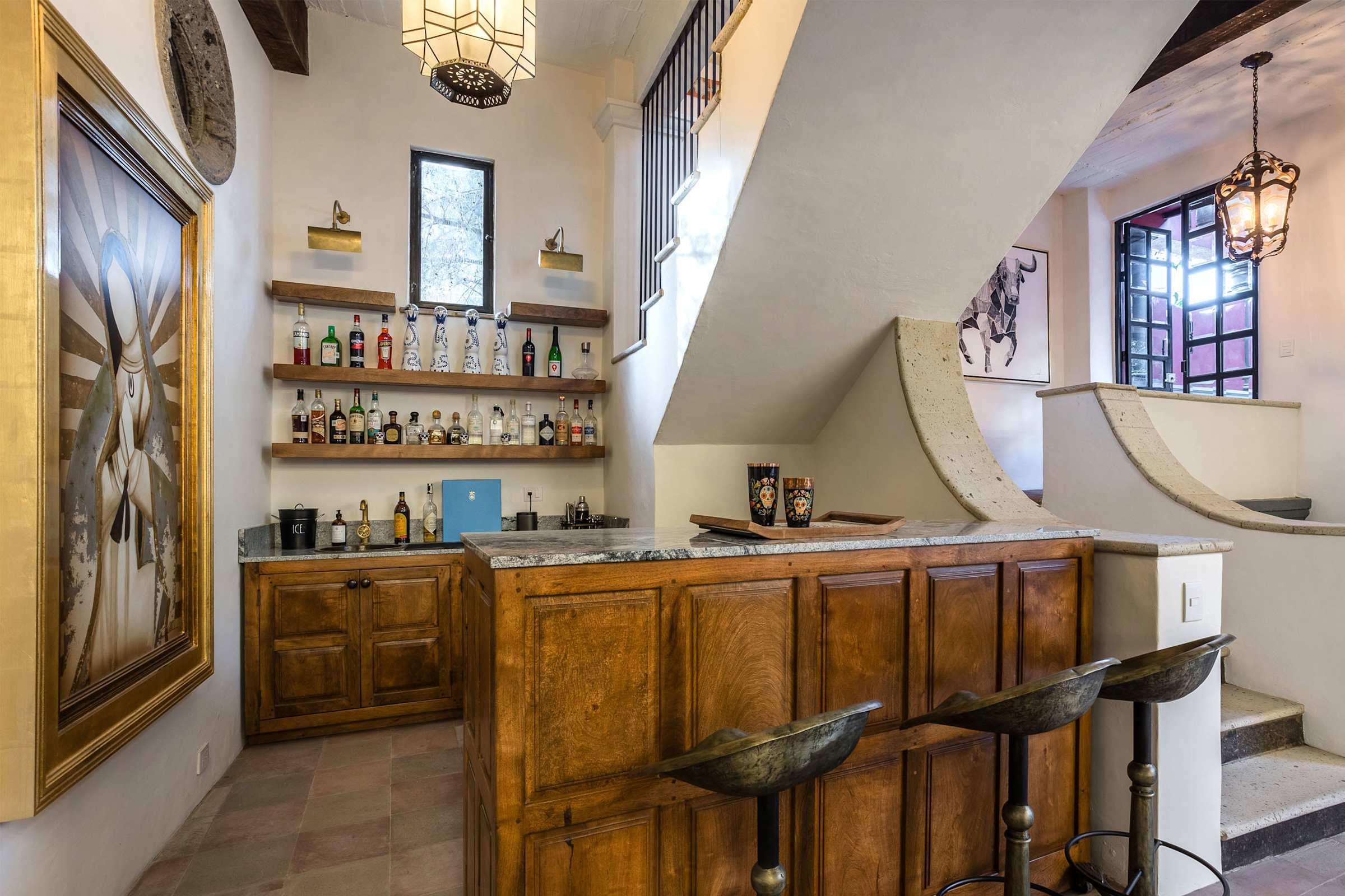 Bar in living room