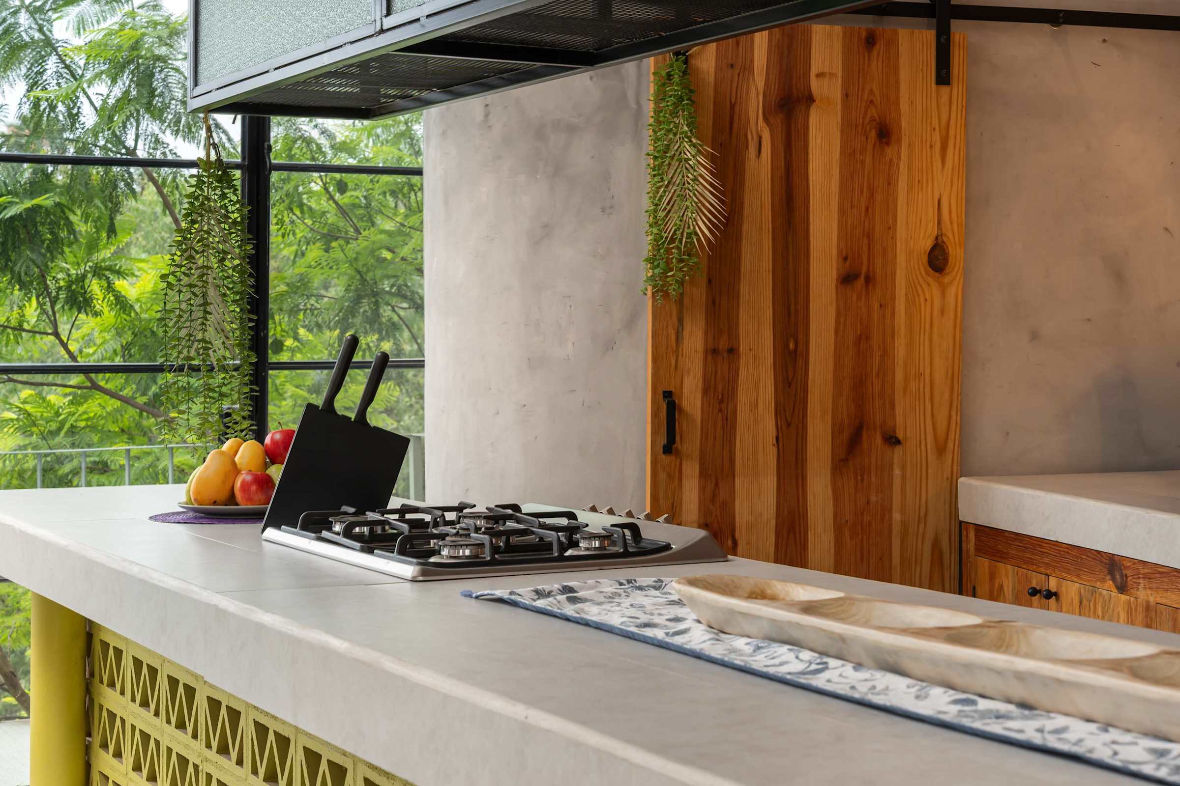 Kitchen Countertop with Garden Views