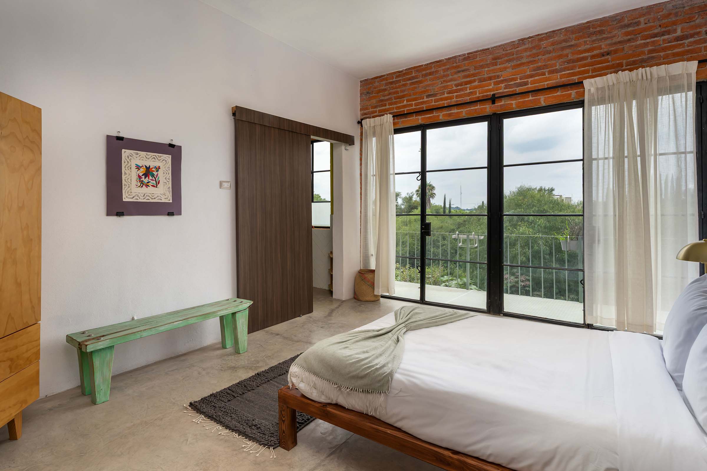 Bedroom with Garden Views