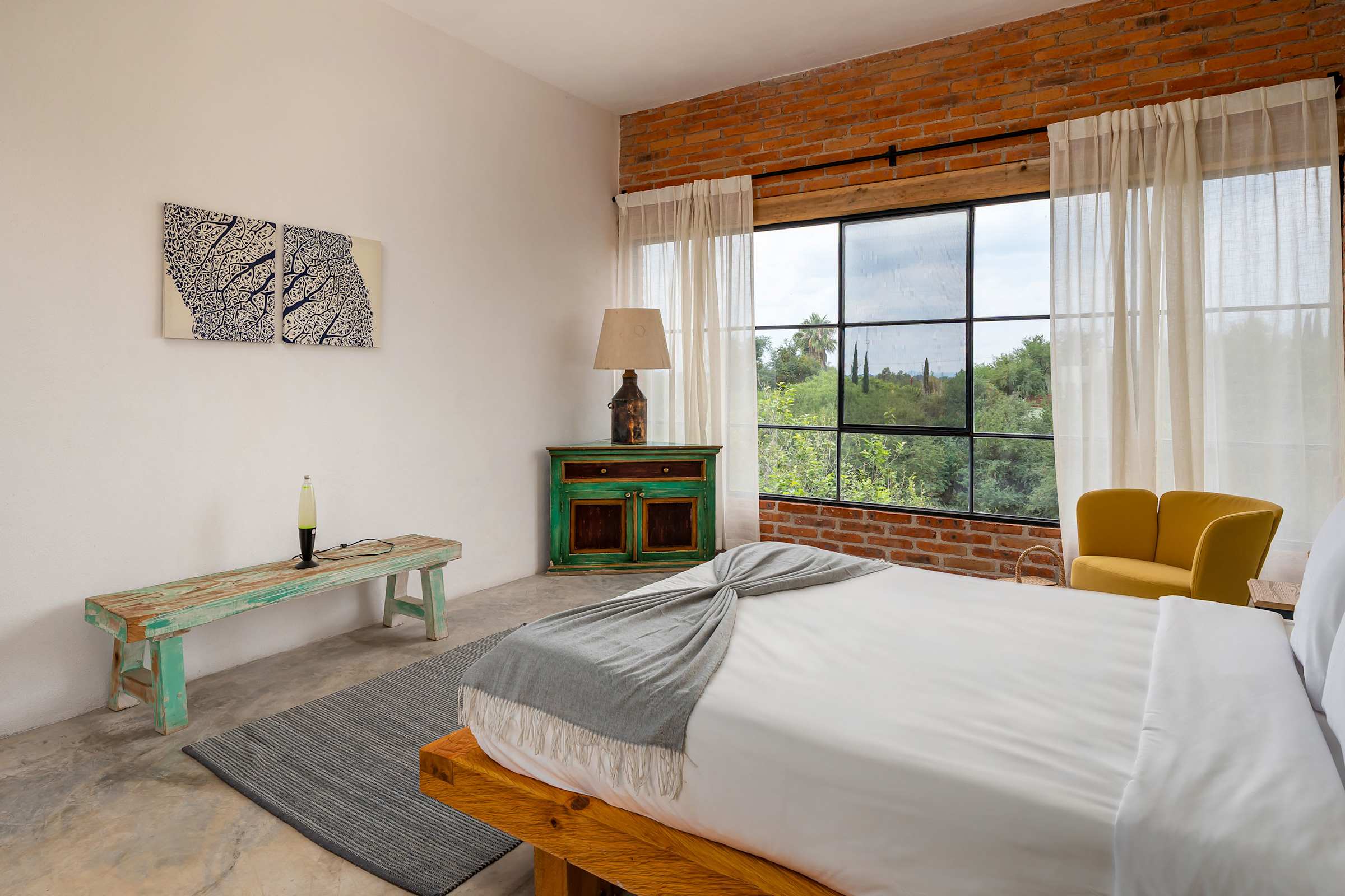 Bedroom with Garden Views