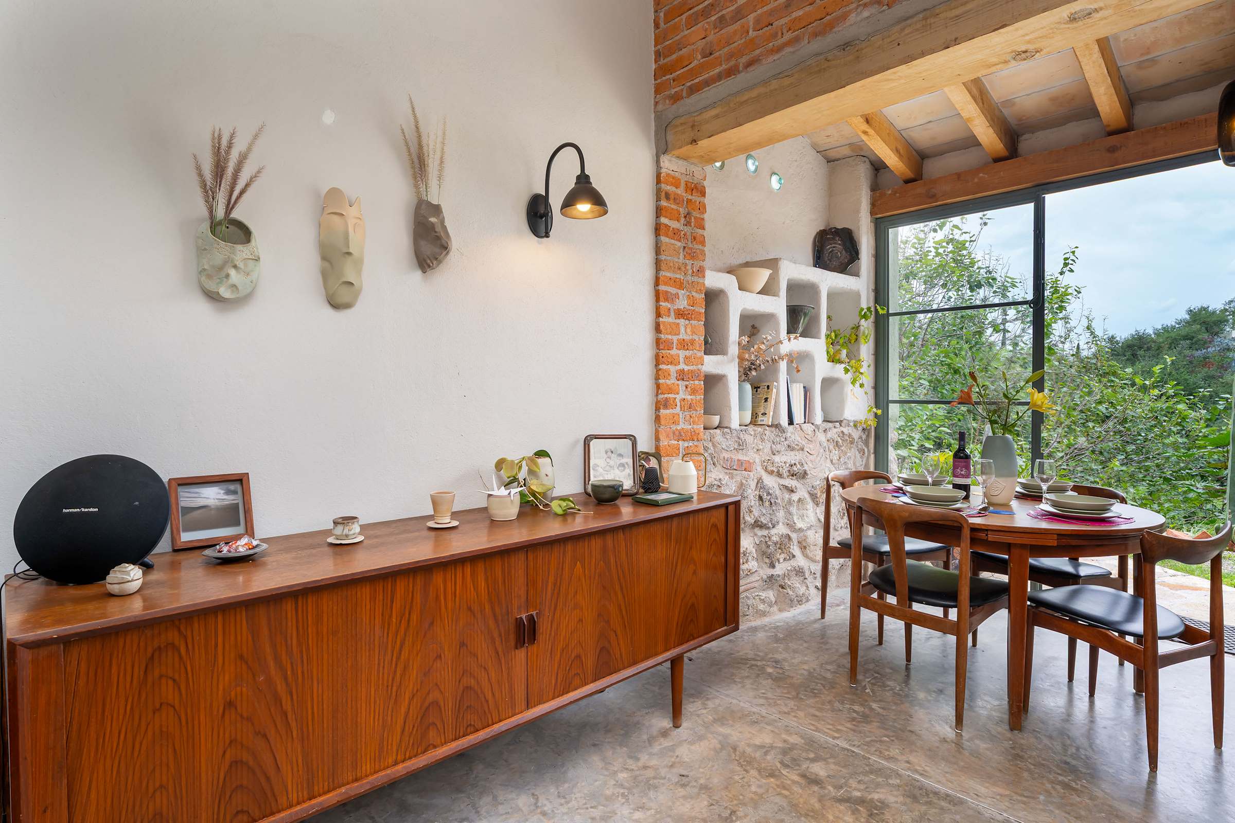 Dining area with garden view