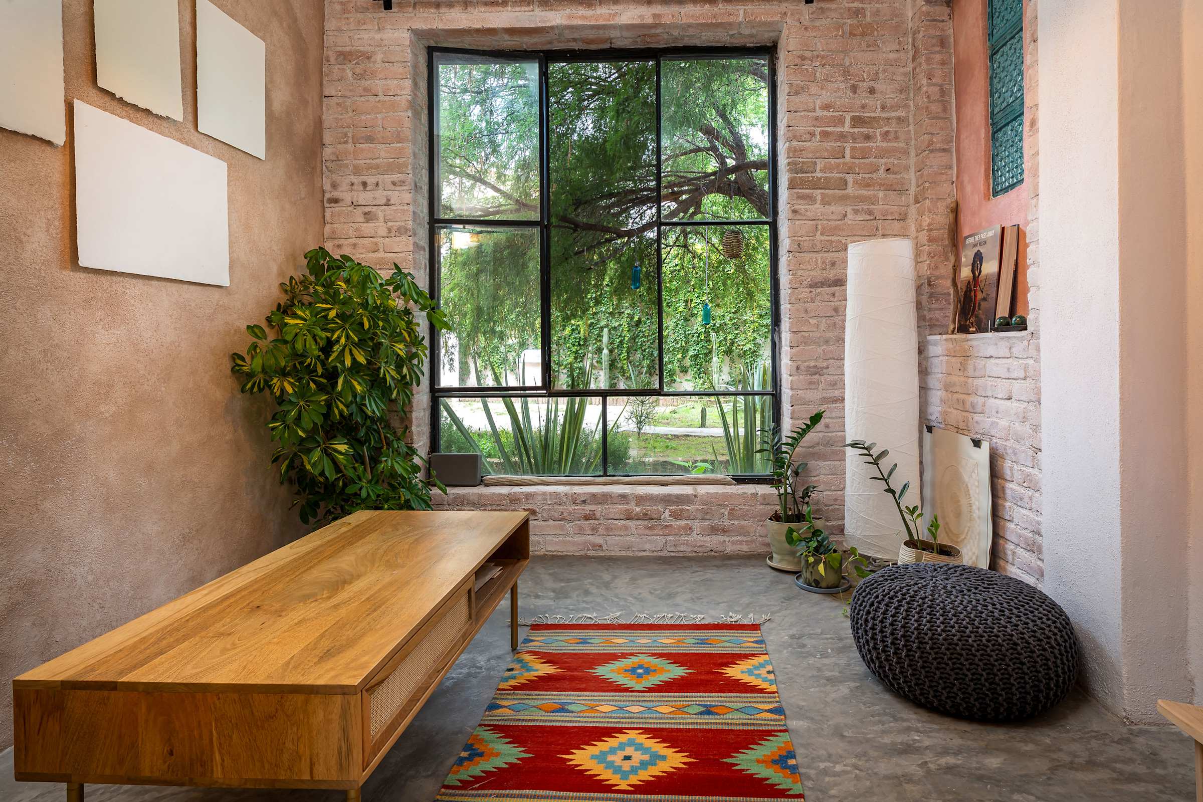 Studio space with garden views