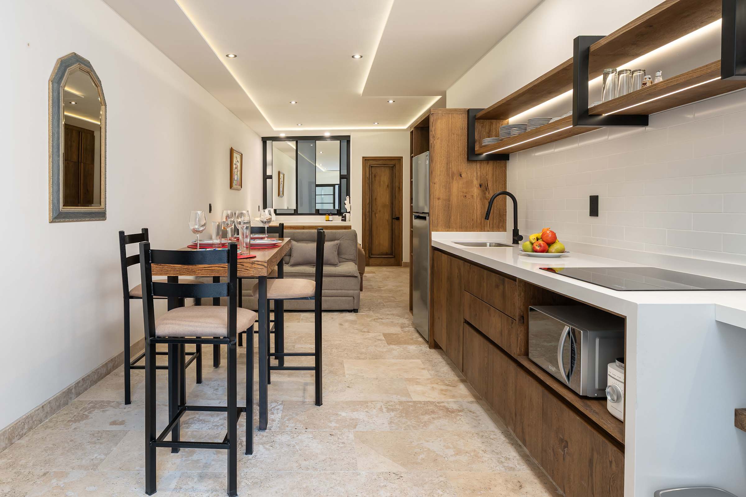 Dining area with seating for four