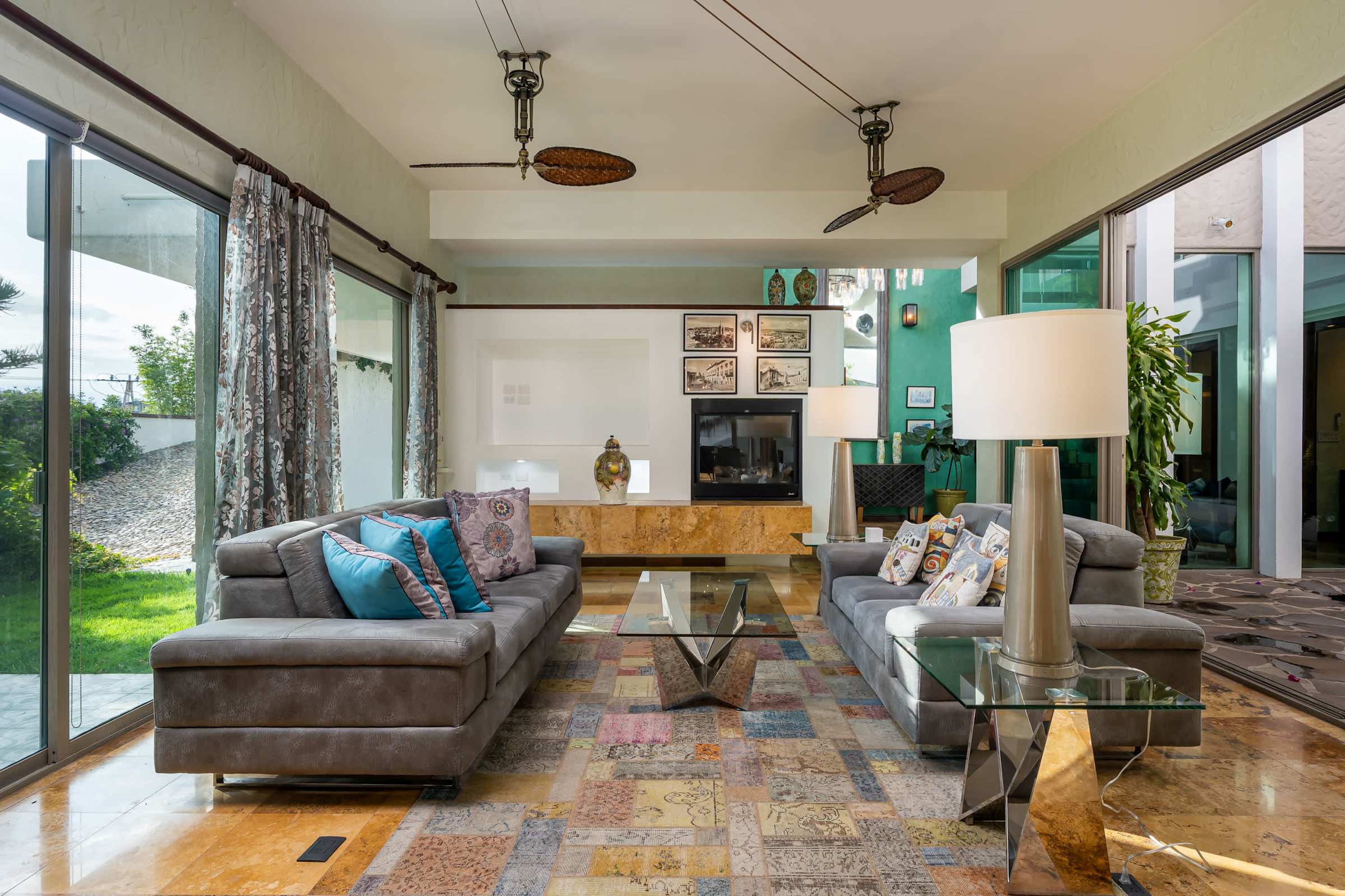 Primary living room with seating area