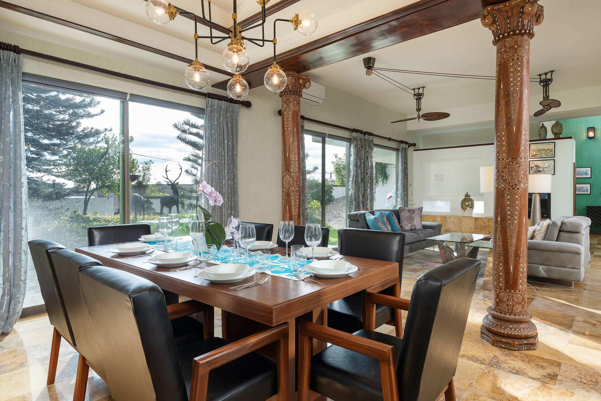 Dining area with garden view