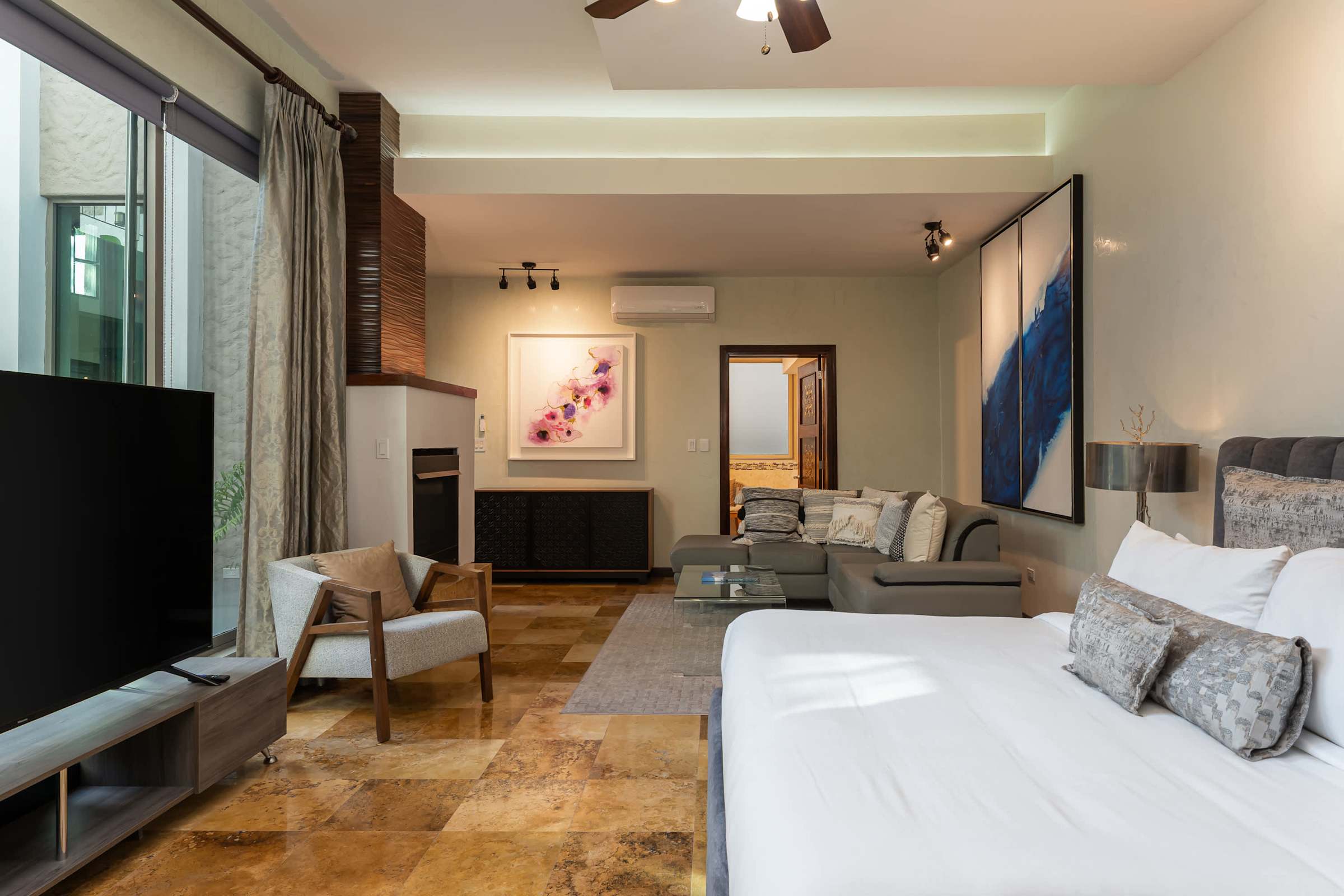 Primary suite bed view