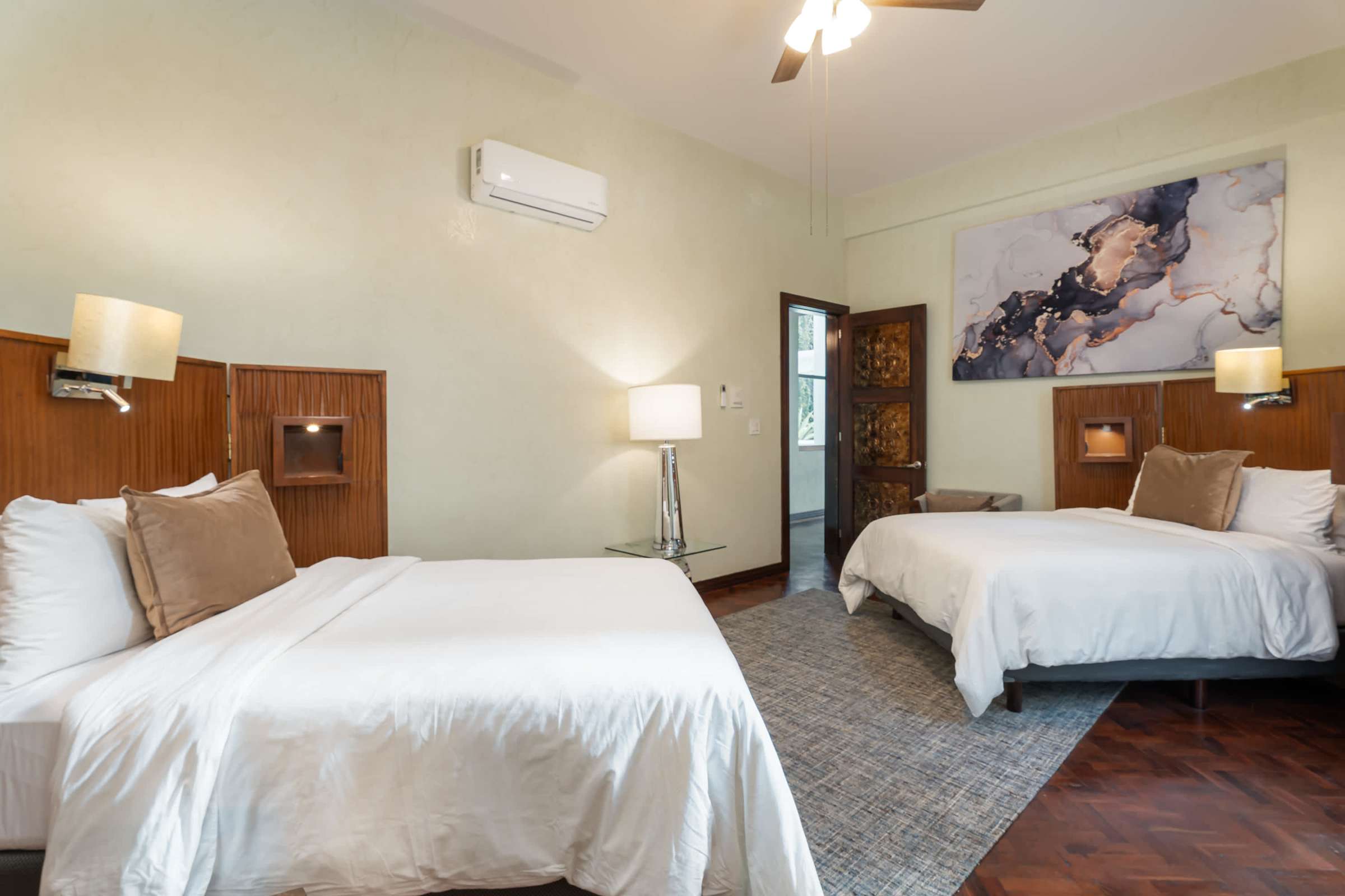 Guest bedroom with two beds