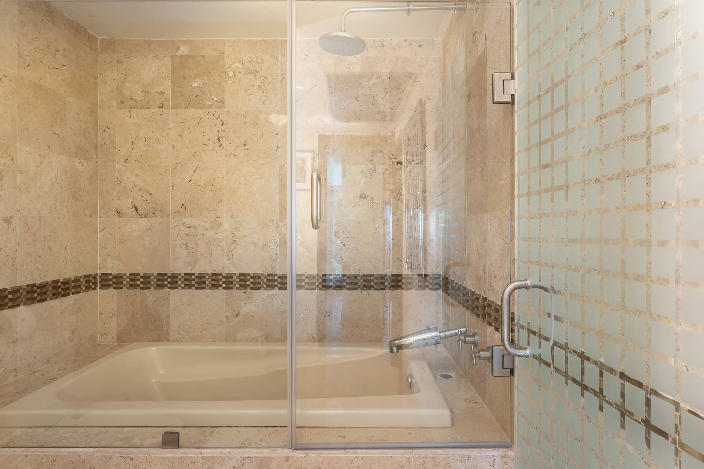 Guest bathroom shower and tub