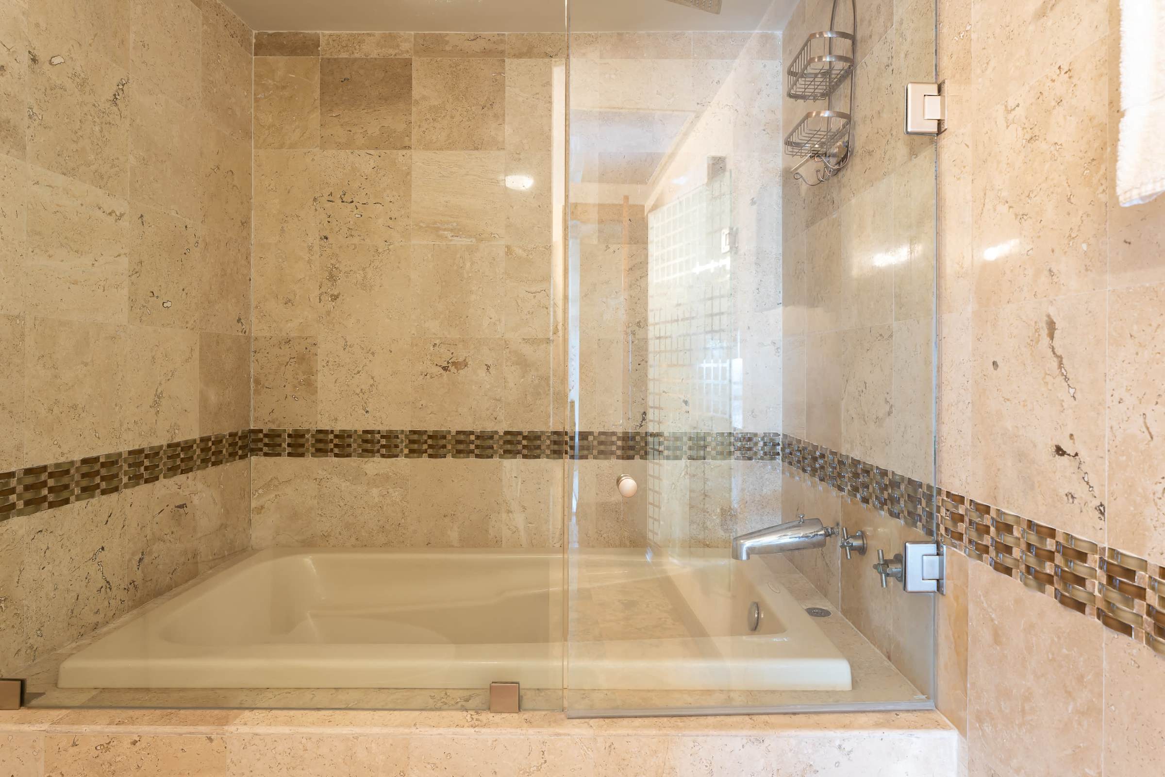 Guest bathroom bathtub and shower