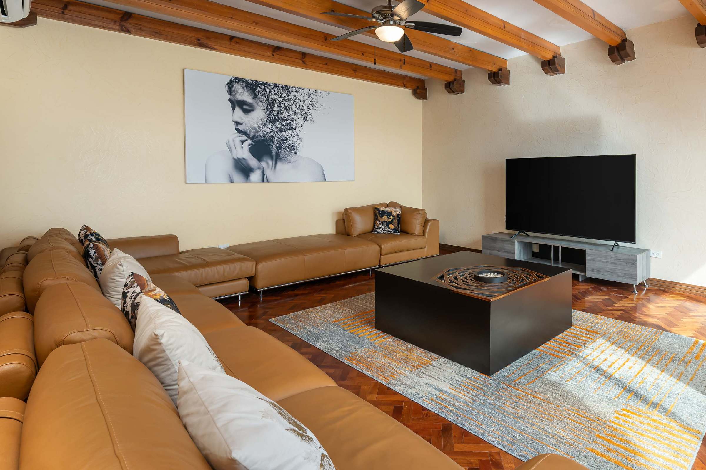 Family room with smart TV