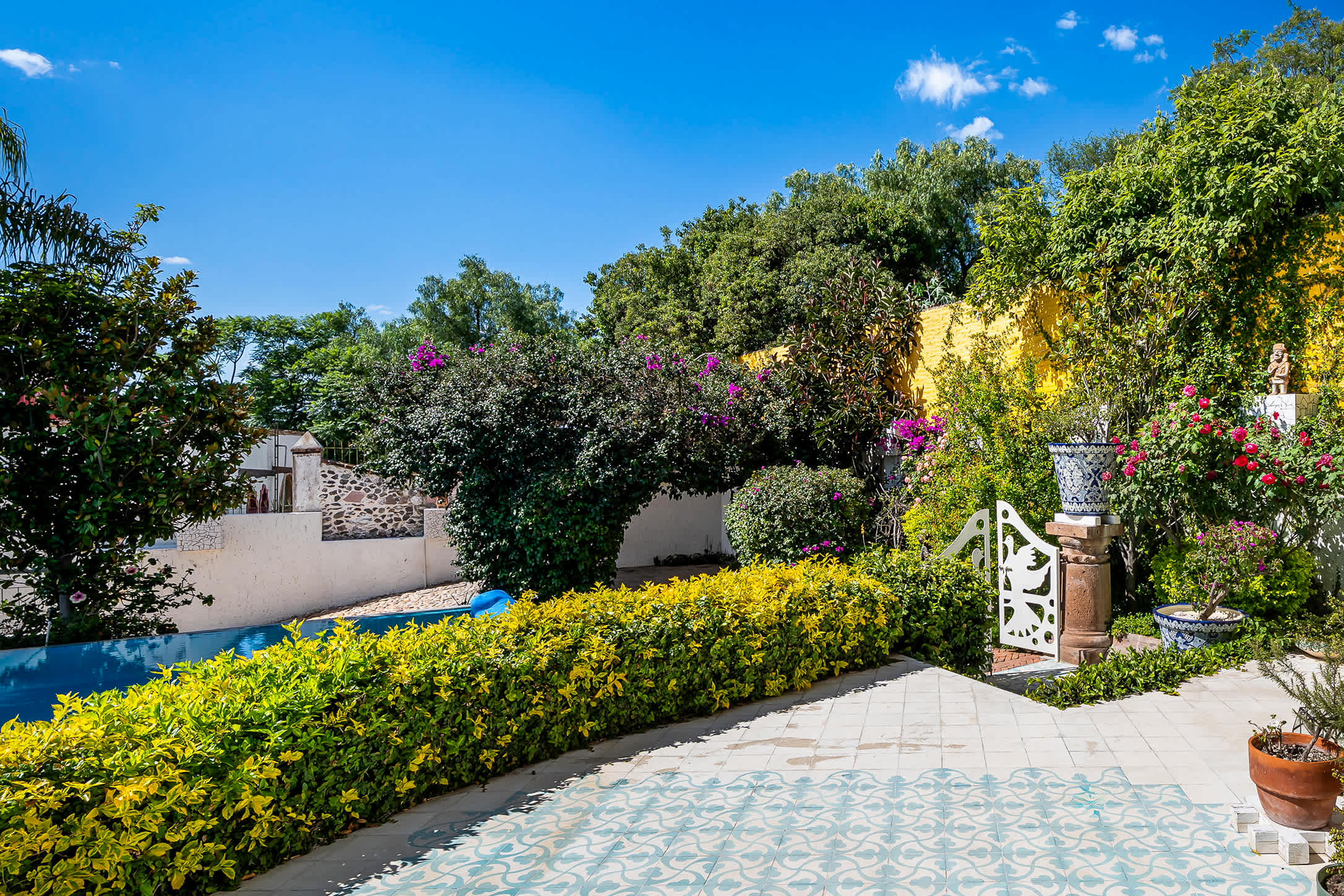Your view when you exit the home into the gardens