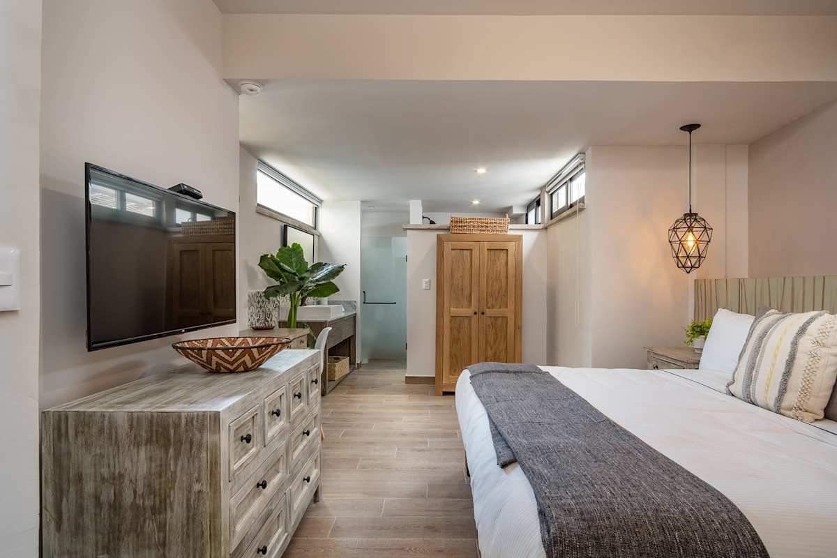 Bedroom with king bed