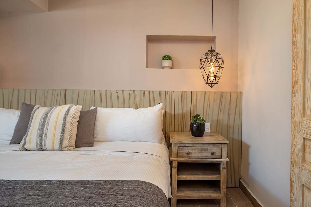 Bedroom with king bed