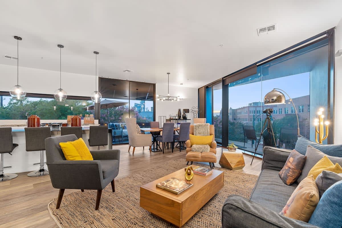 Living room with views