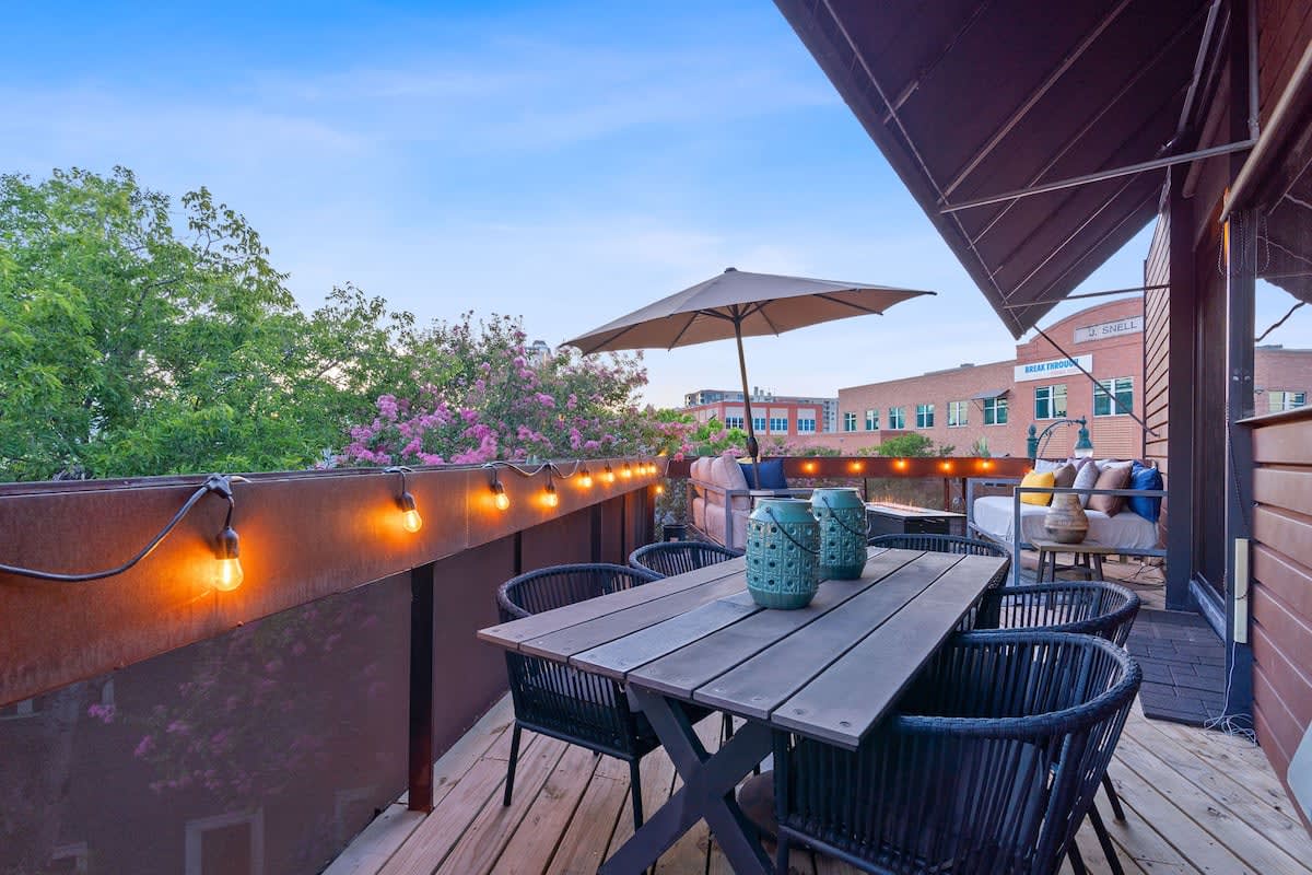 Outdoor dining area