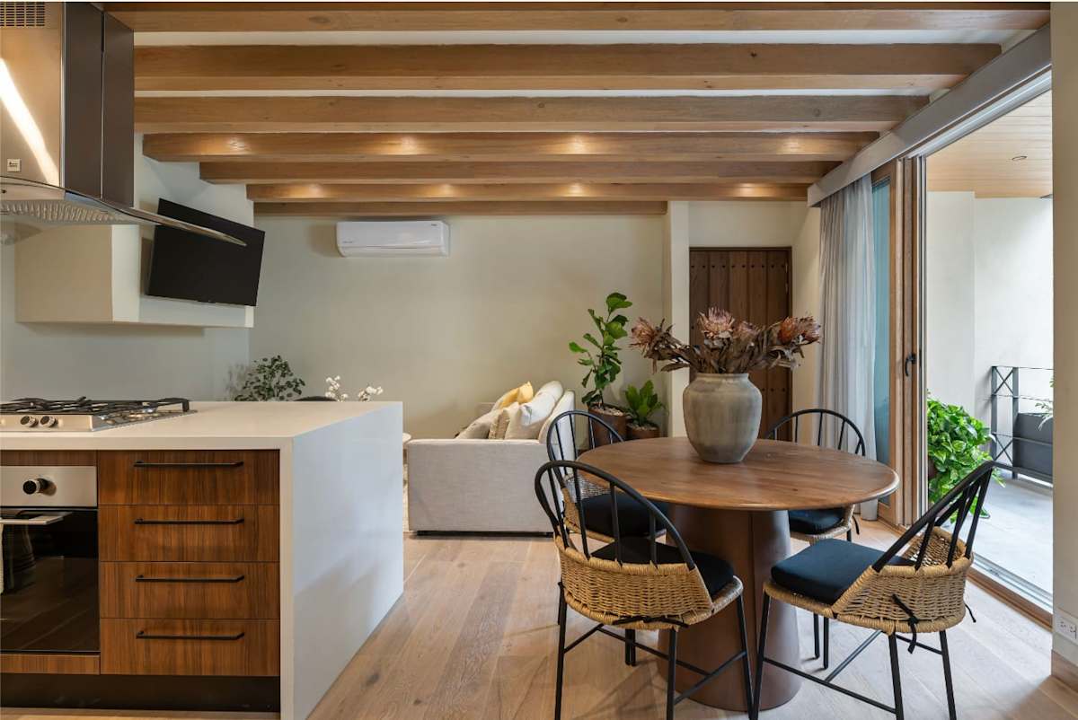 Open space kitchen and living area