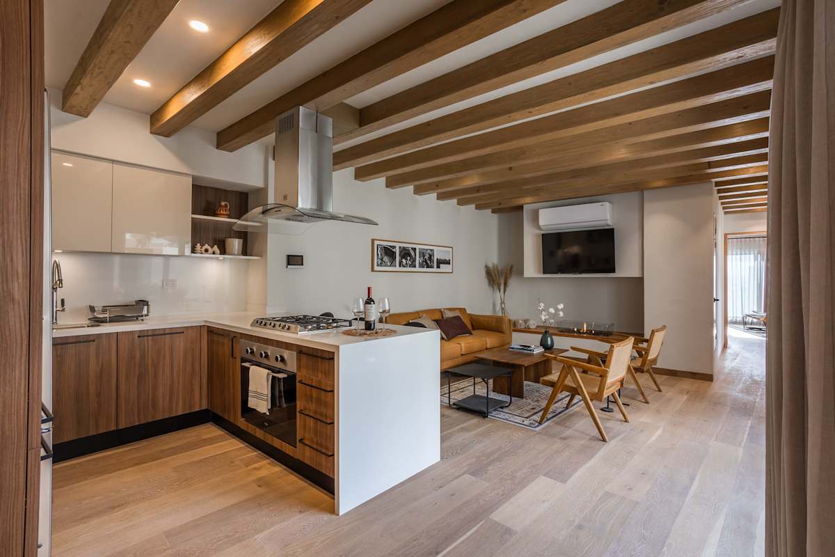 Kitchen and Living Area