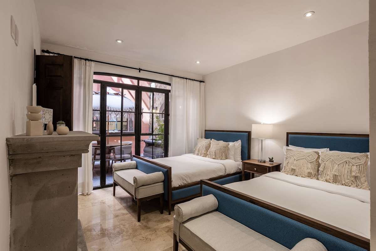 Bedroom with double beds