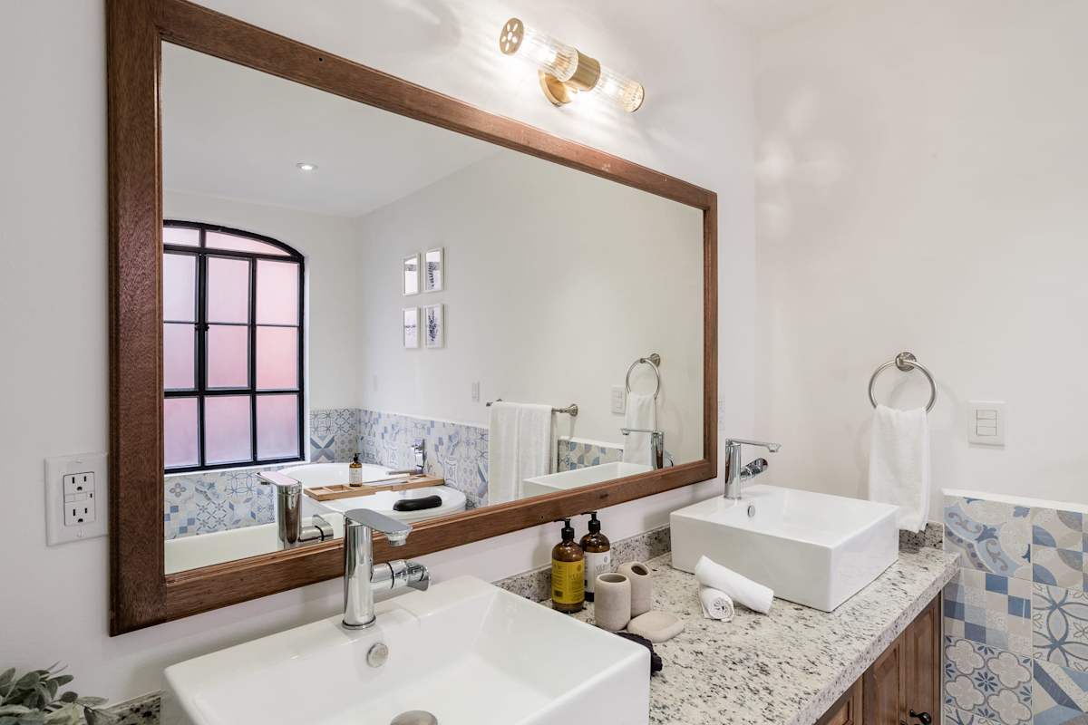 Bathroom with double vanity