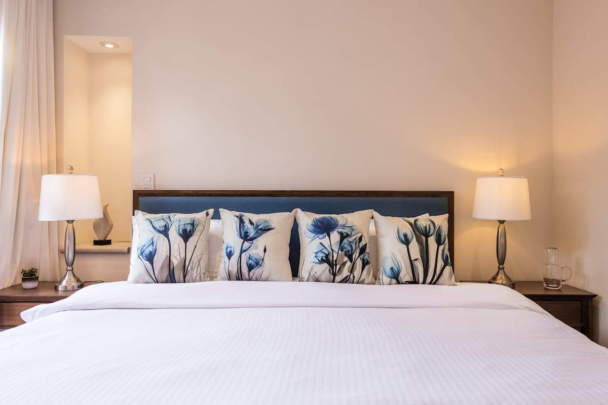 Bedroom with king bed