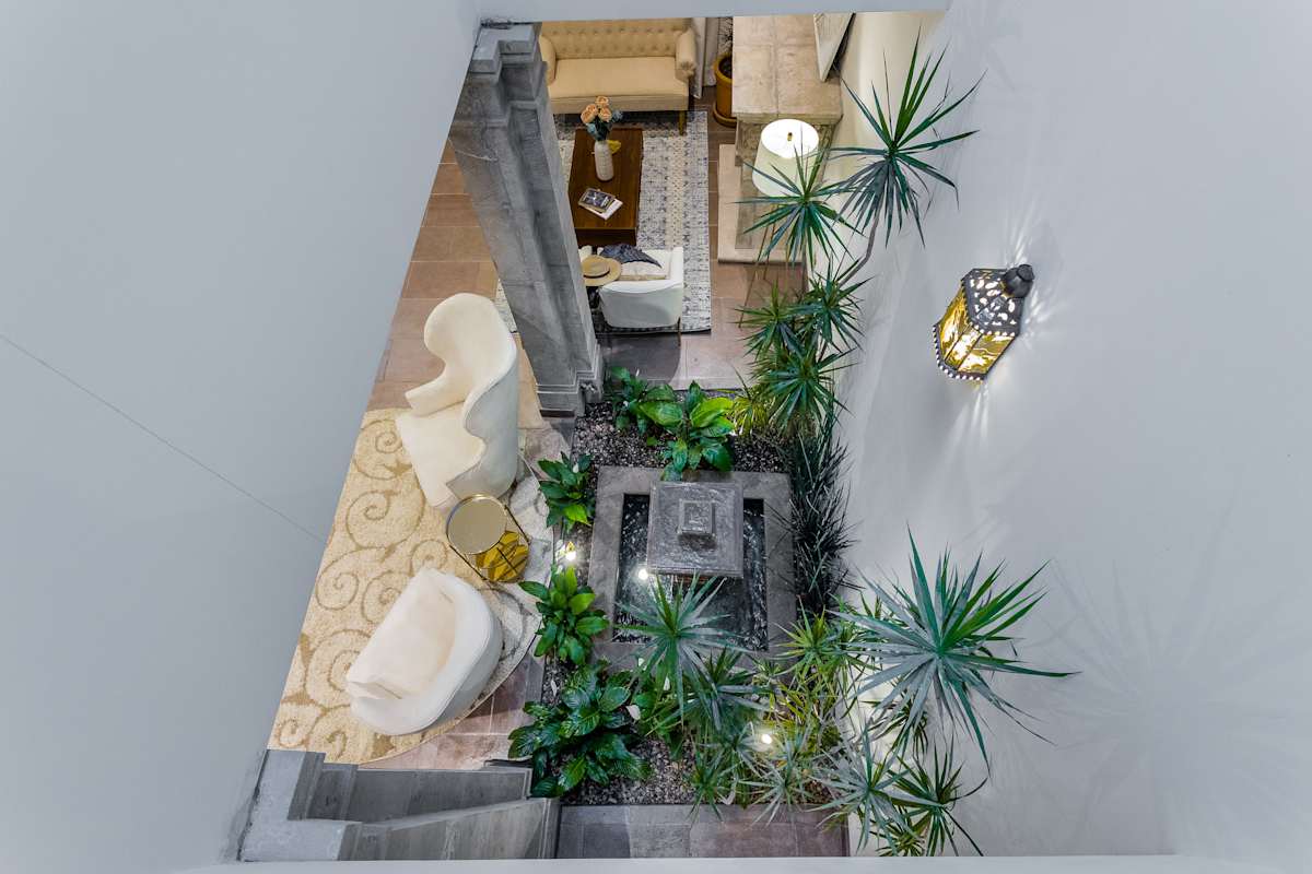 Garden around sitting area