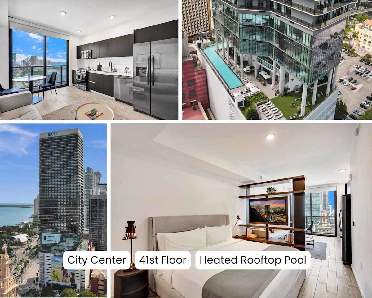 Lux Miami Studio w/ Stunning Views | 41st Floor