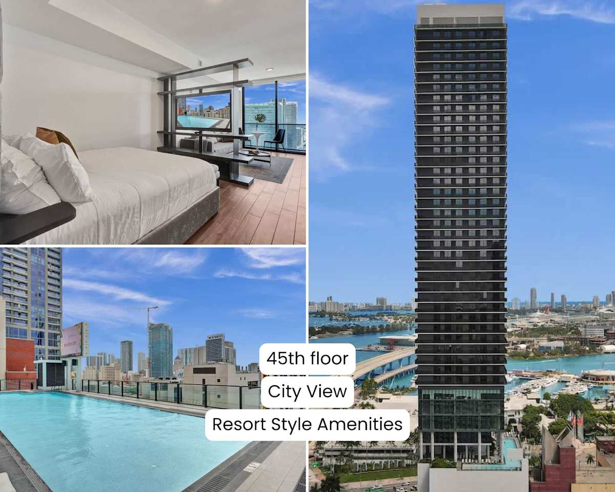 Lux Miami Studio City & Bay Views at Downtown