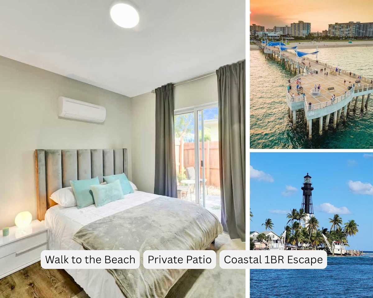 Pompano Beach 1BR Retreat | Private Patio |Parking