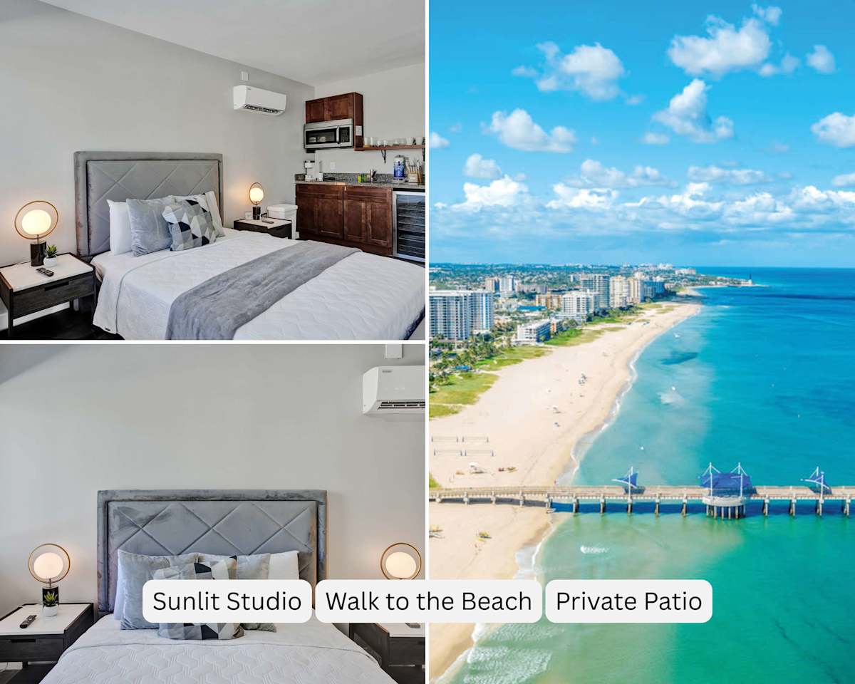 Pelican Studio w/ Private Patio • Pompano