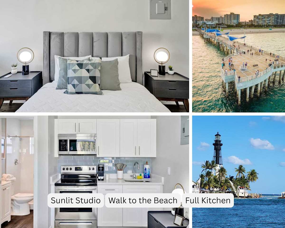 Beachside Studio w/ Full Kitchen & Private Patio