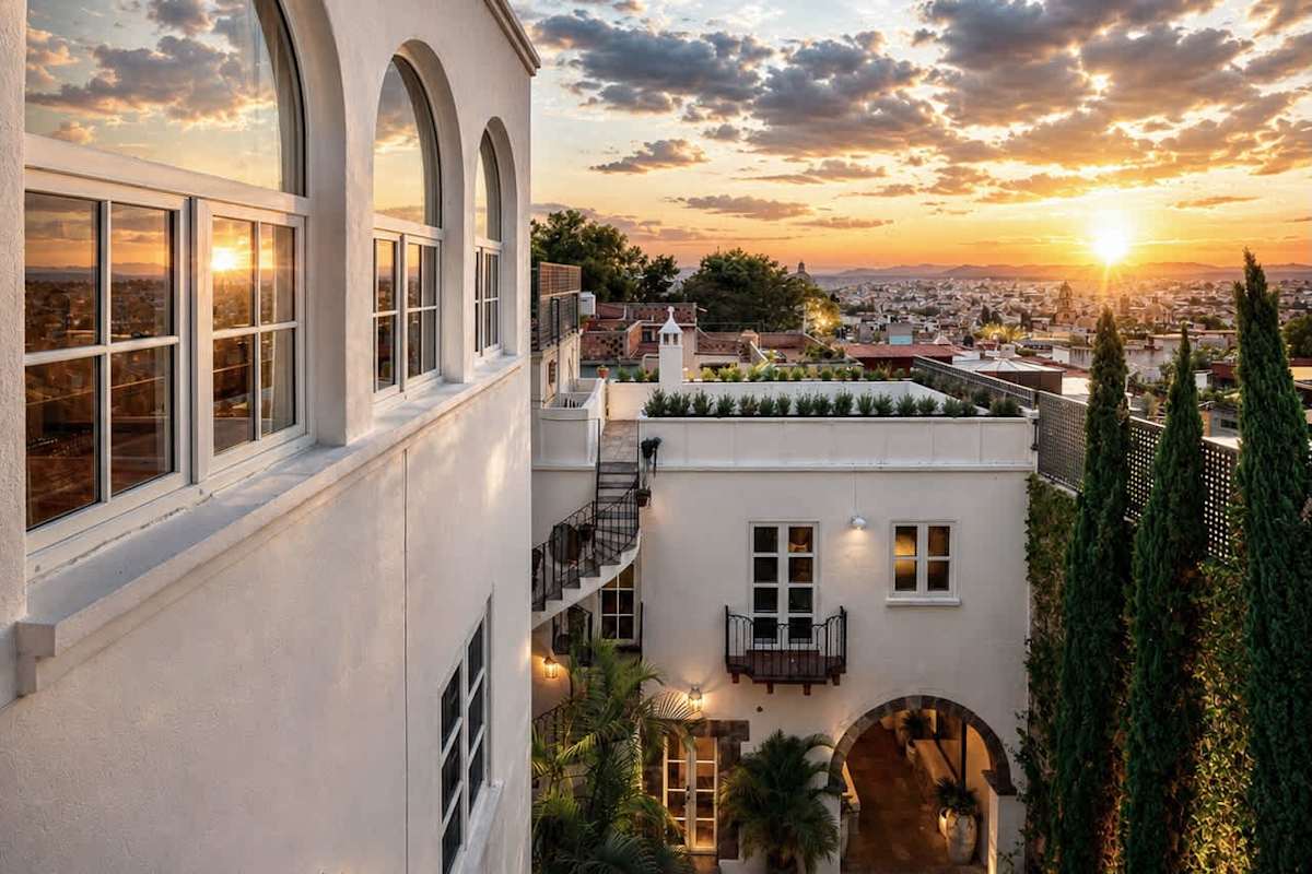 Rooftop terrace with sunset views over San Miguel