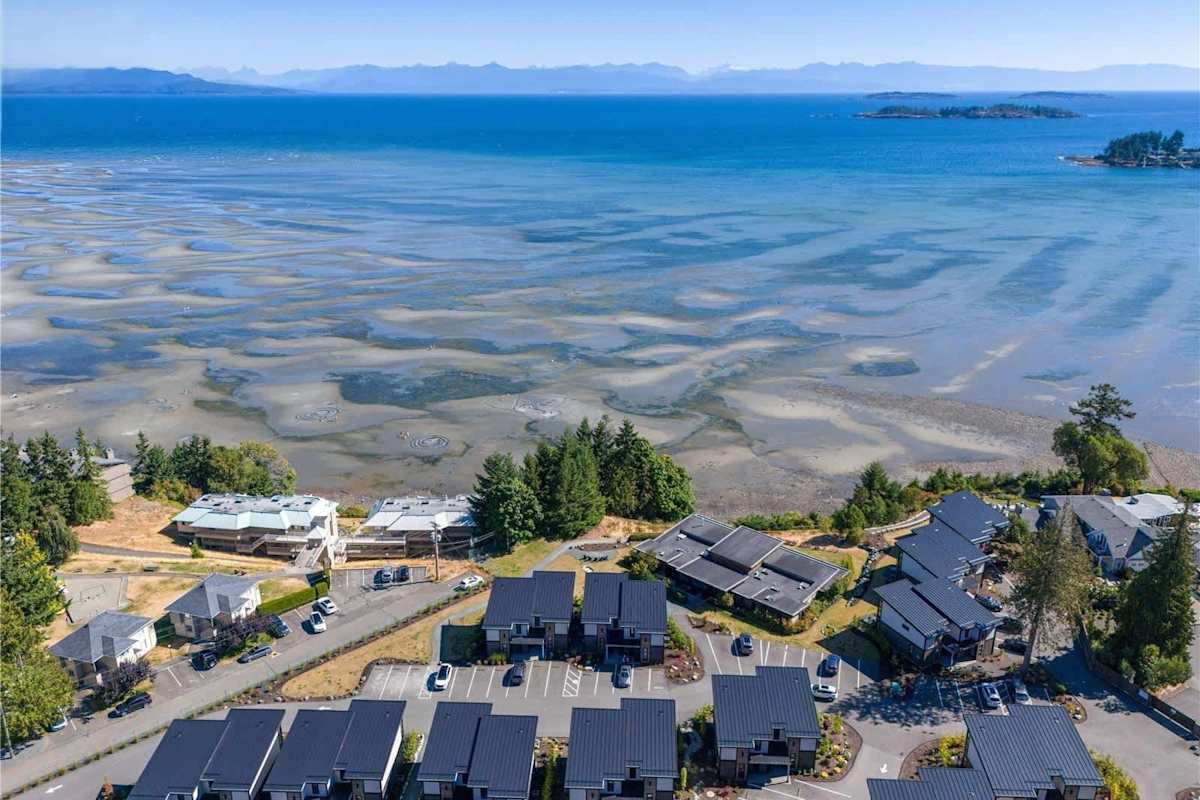 Birdseye view of the strait of Georgia