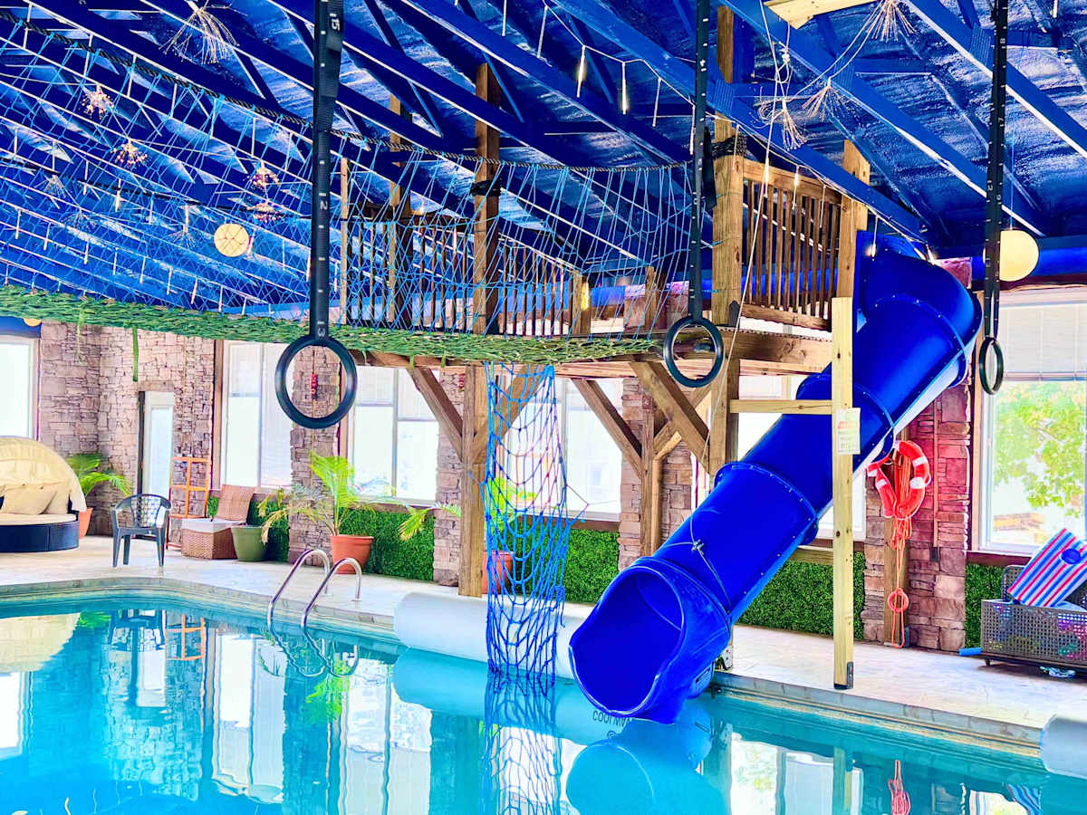 By booking a Treetop Escapes vacation, you will have access to the amenities at Paradise Pointe (a 30 minute drive from Treetops) including our indoor pool. Please see listing details for more information.