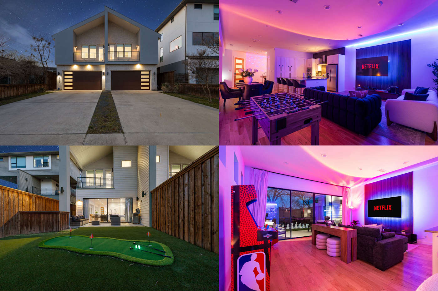 Modern 6BR Home Game Room 2 Kitchens Yard