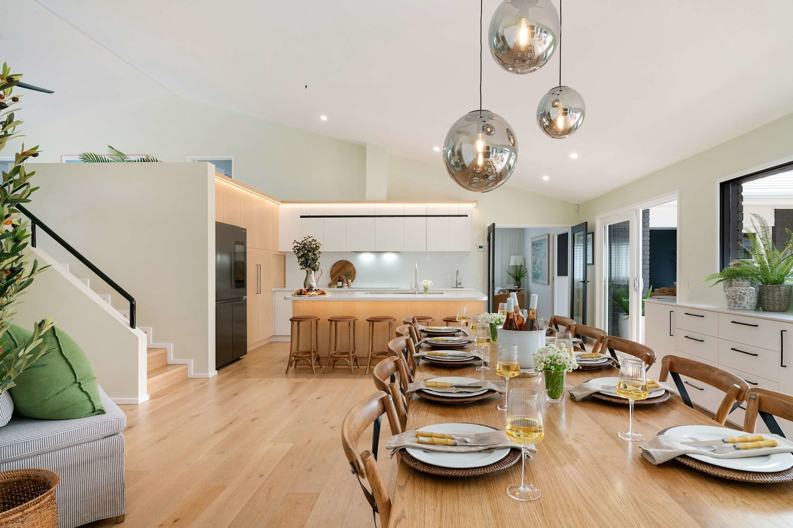 Luxury Retreat renovated open-plan kitchen and dining