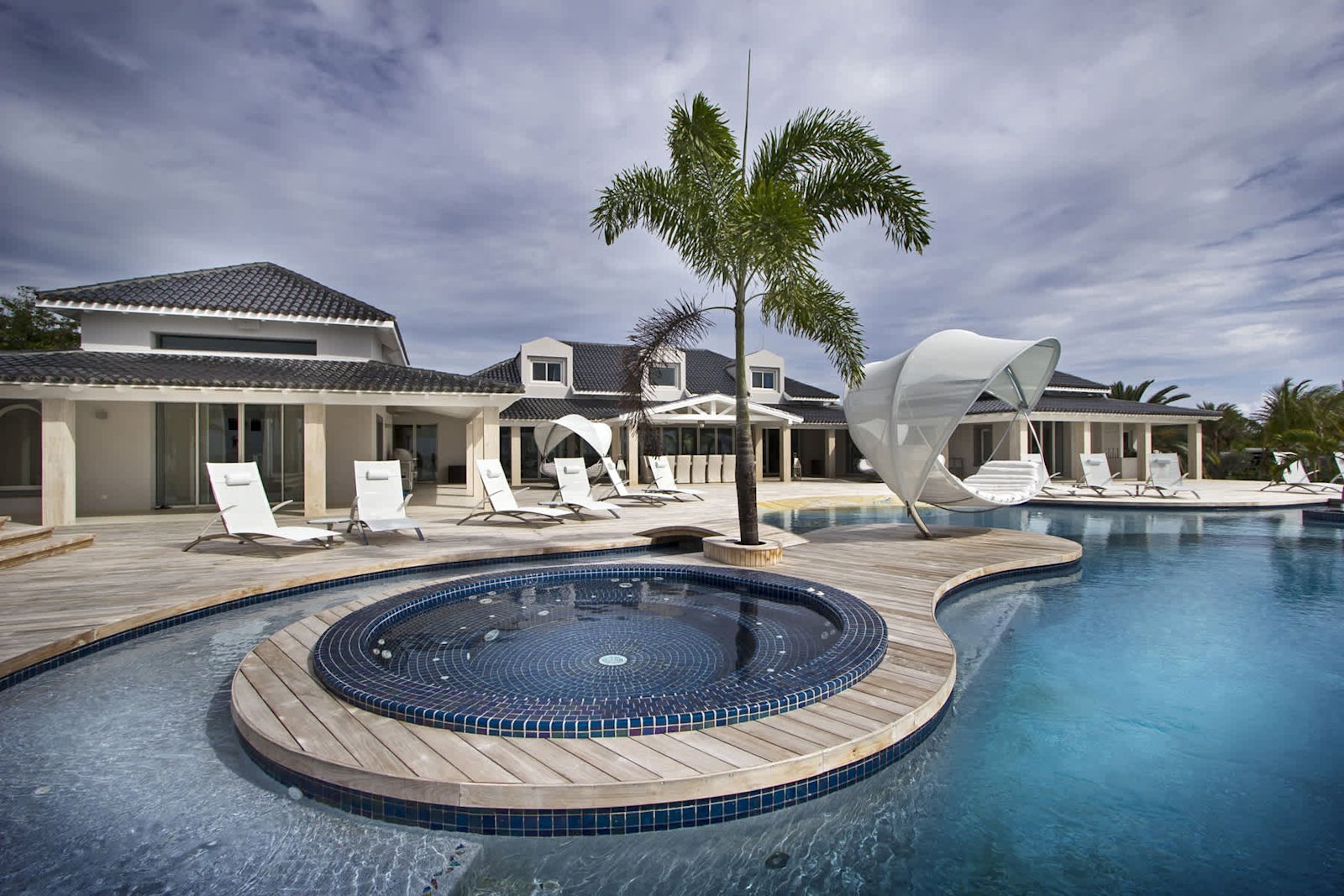 Villa C'est La Vie terrace and pool, Plum Bay, St. Martin