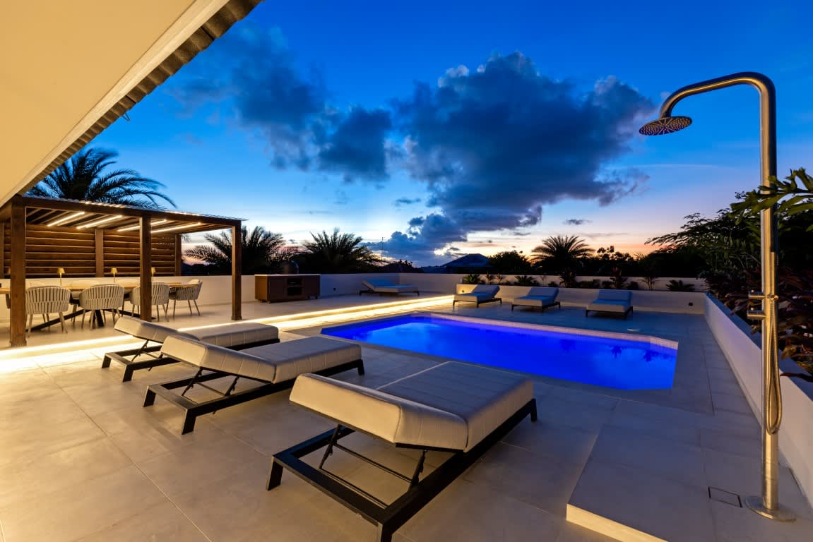 Villa Yellow Lotus interior living space, Jan Thiel, Curaçao
