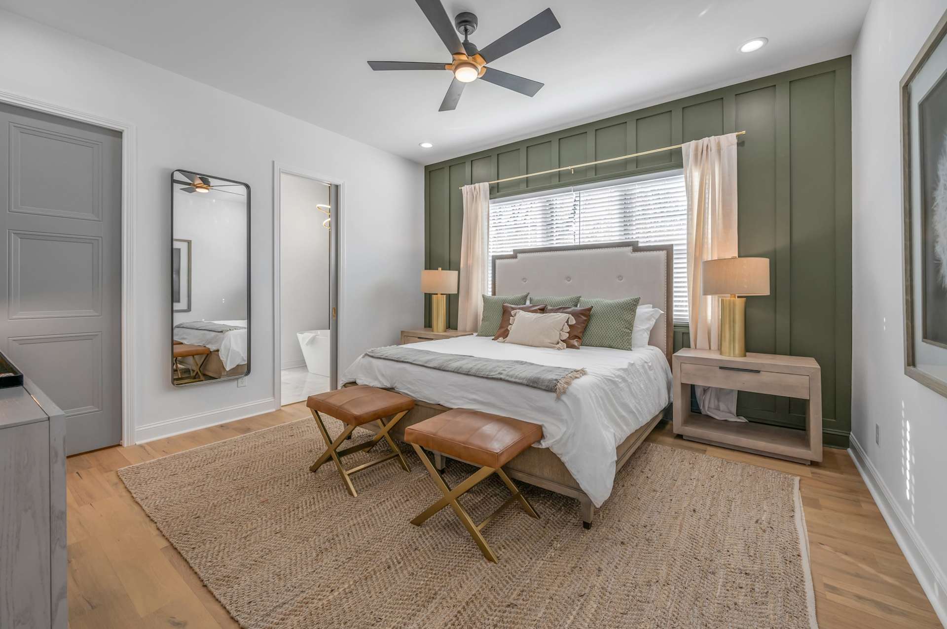Retreat to your elegant master suite, where plush bedding and calm styling give you the most restful night of your whole trip.