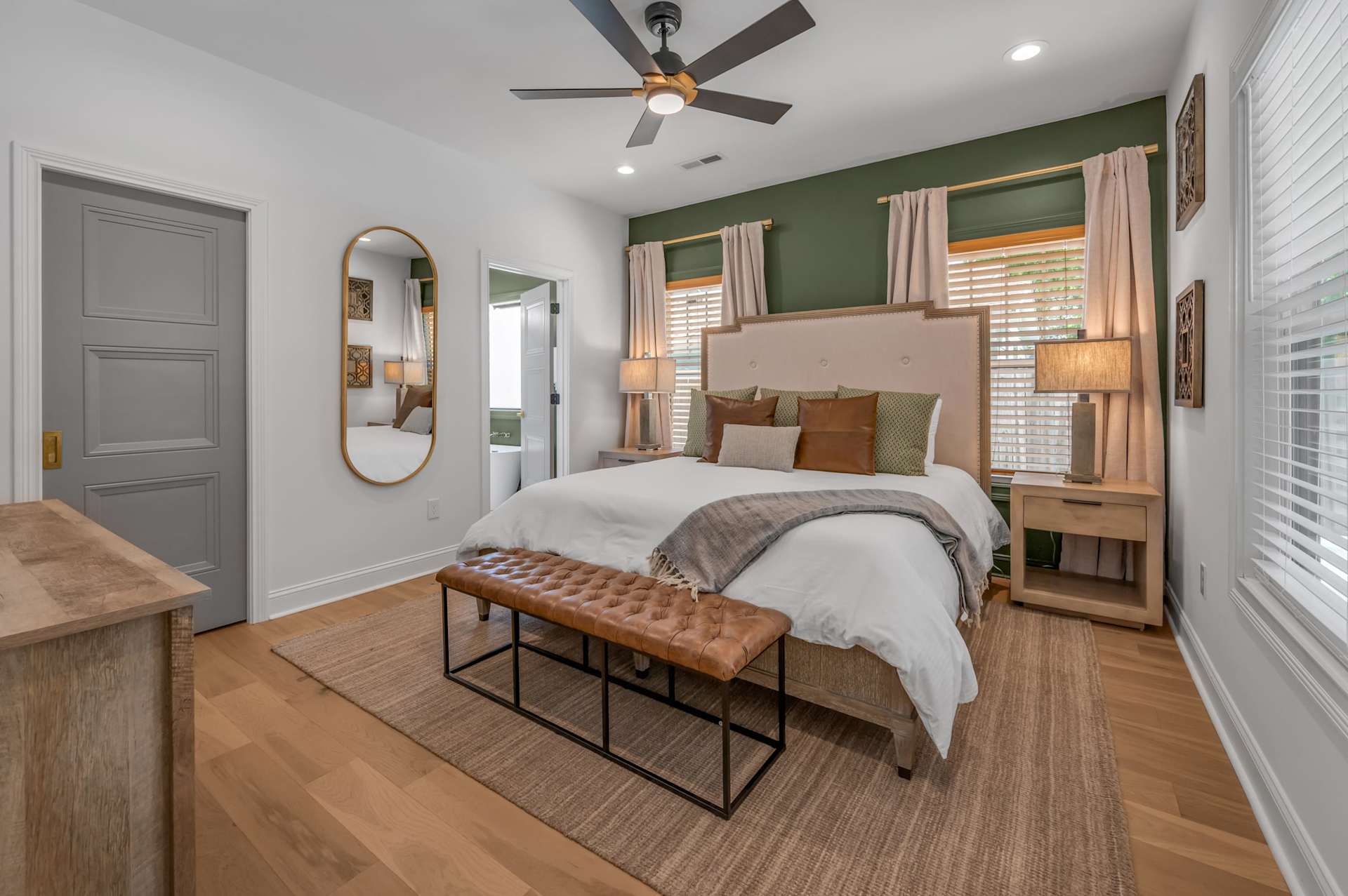 Claim the master suite: king bed, your own ensuite with a soaking tub and walk-in shower, and enough room to spread out like it is your actual house.