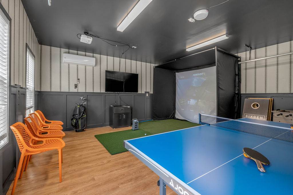 Settle a friendly match on the golf sim while the rest of the house grabs drinks - the indoor entertainment that ignores the weather forecast.