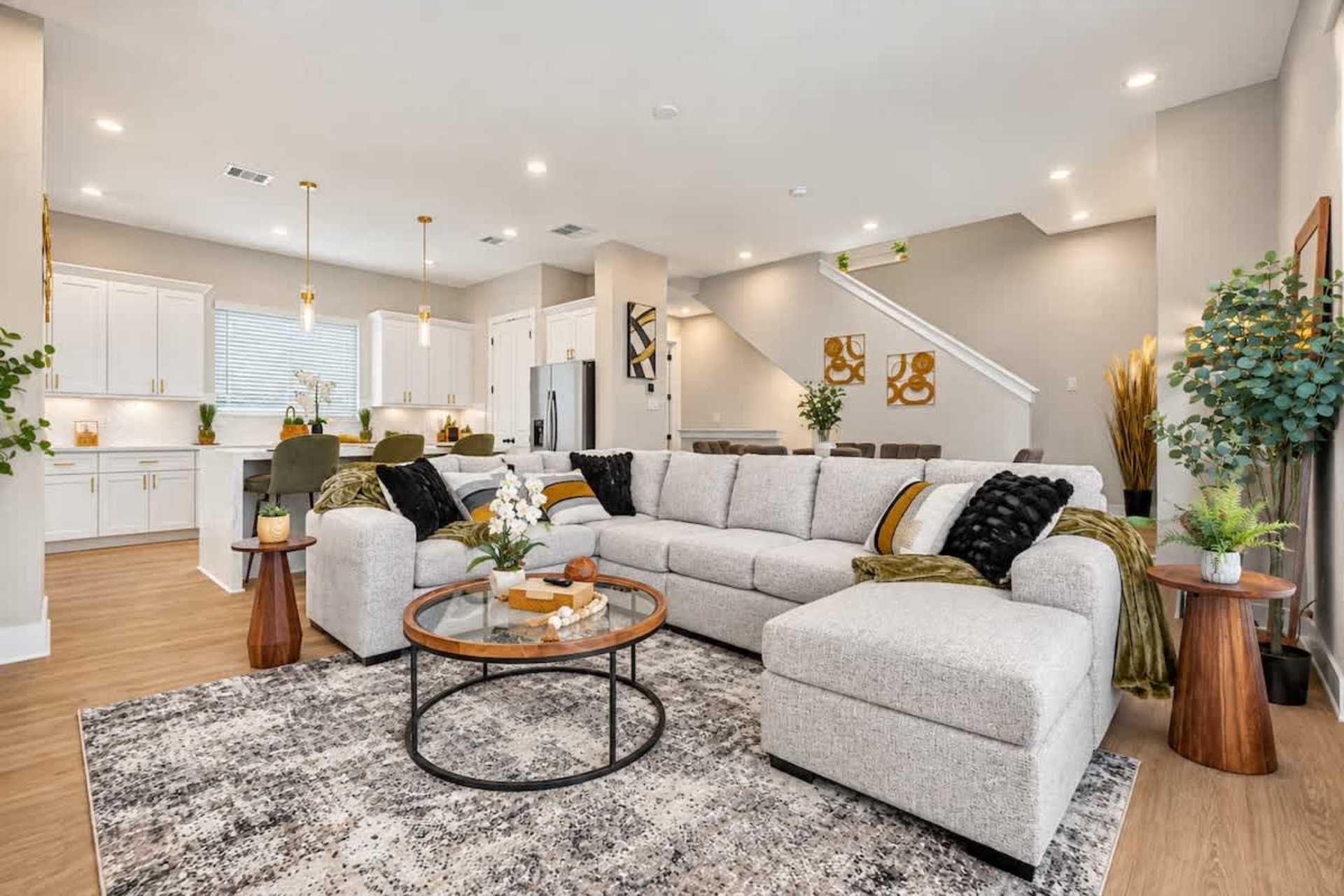 Bright, modern living room in a Houston home