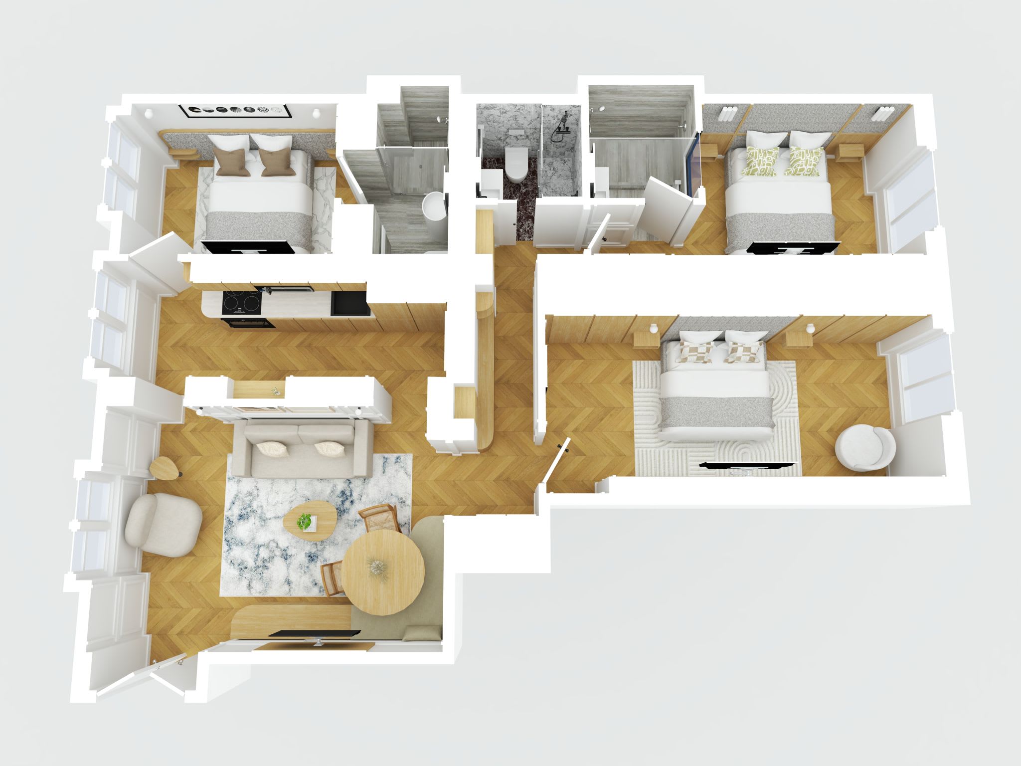 Chic Apartment with AC 3BR 6P AC Palais Garnier — 25