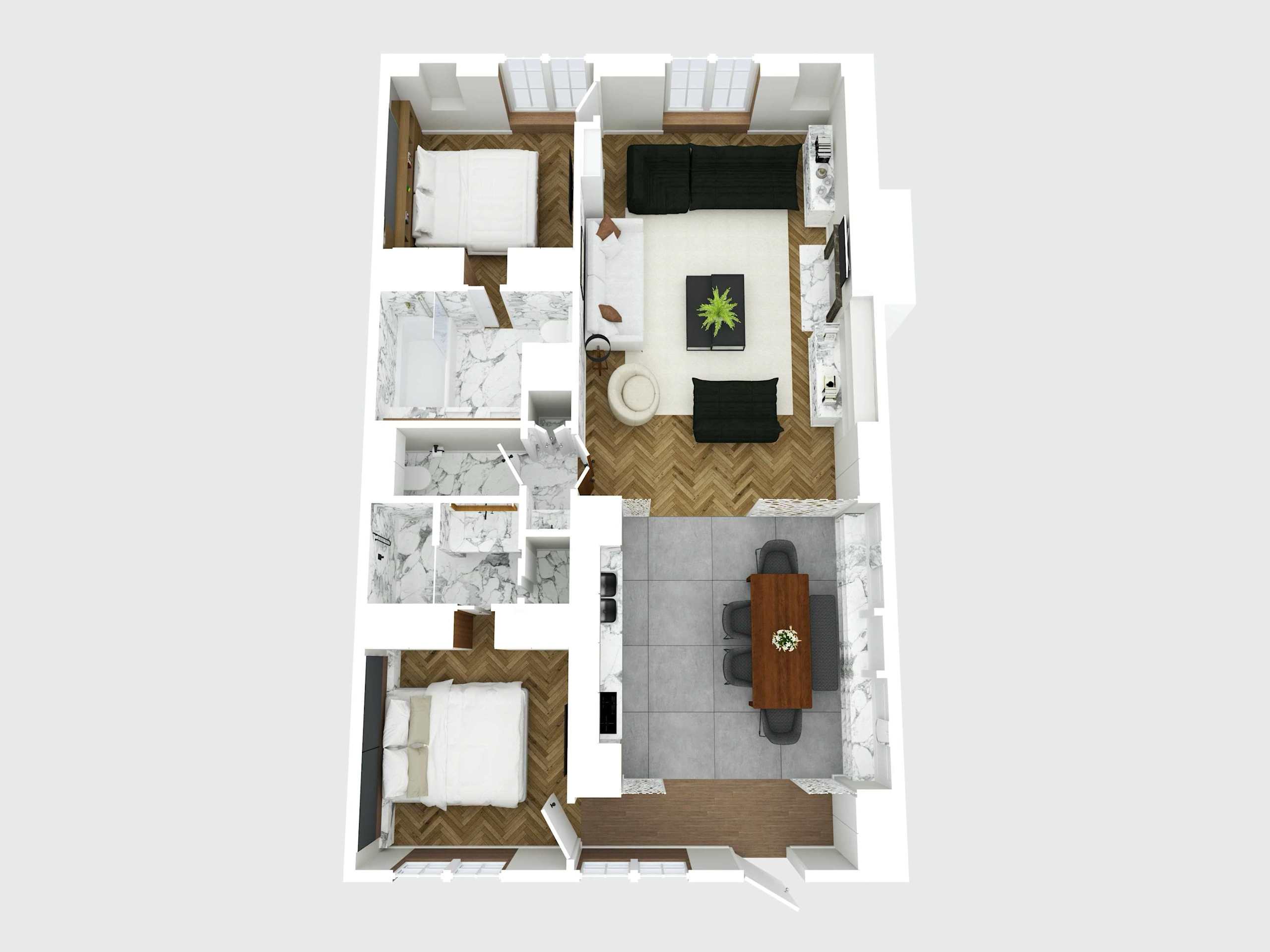 Haven Chic 2 Bedroom 2 Bath AC — 13